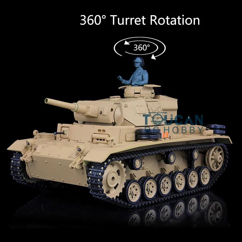1/16 HENG LONG 7.0 öƽ  Panzer III H RC ũ ĭ 3849, 360  ͷ ȸ BB  縴 ܼ ۵ غ